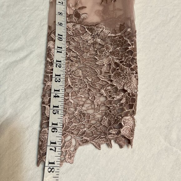 Alex Evenings Women’s Lace Embroidered Top M Blush Pink 3/4 Sleeve Dressy Formal - Picture 7 of 9